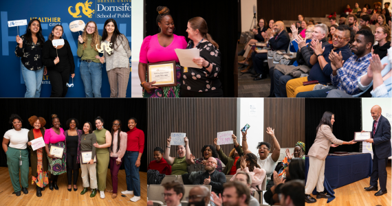 collage of images from award ceremony